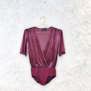 Zara velvet bodysuit